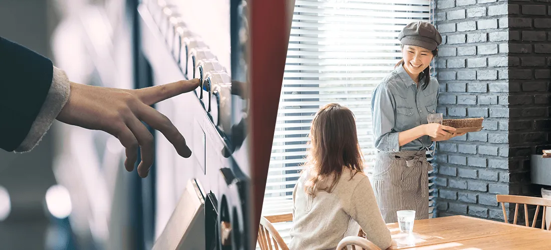 人が接客しているイメージ