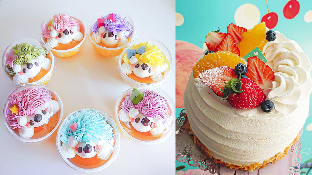 販売商品 はりねずみのカップケーキやデコレーションケーキ