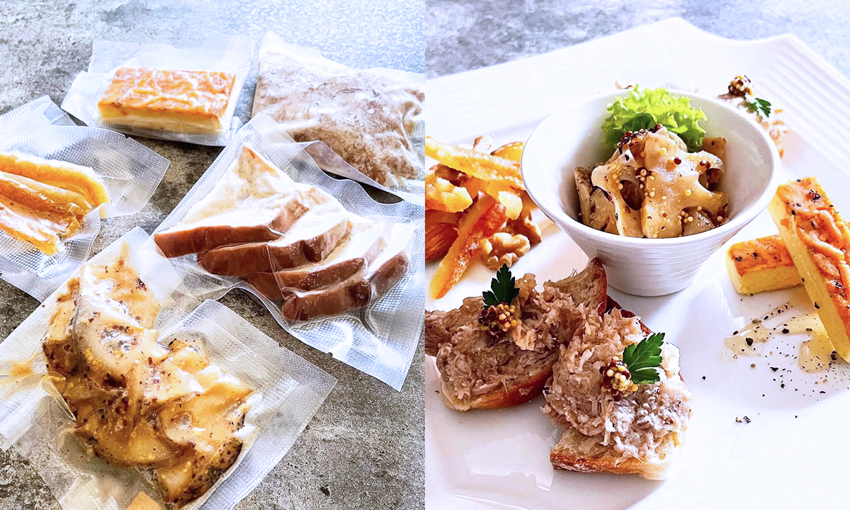 販売されている商品の盛り付け例